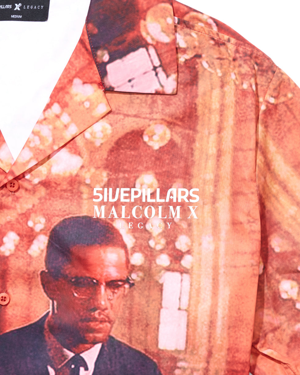 Malcolm X Button Up