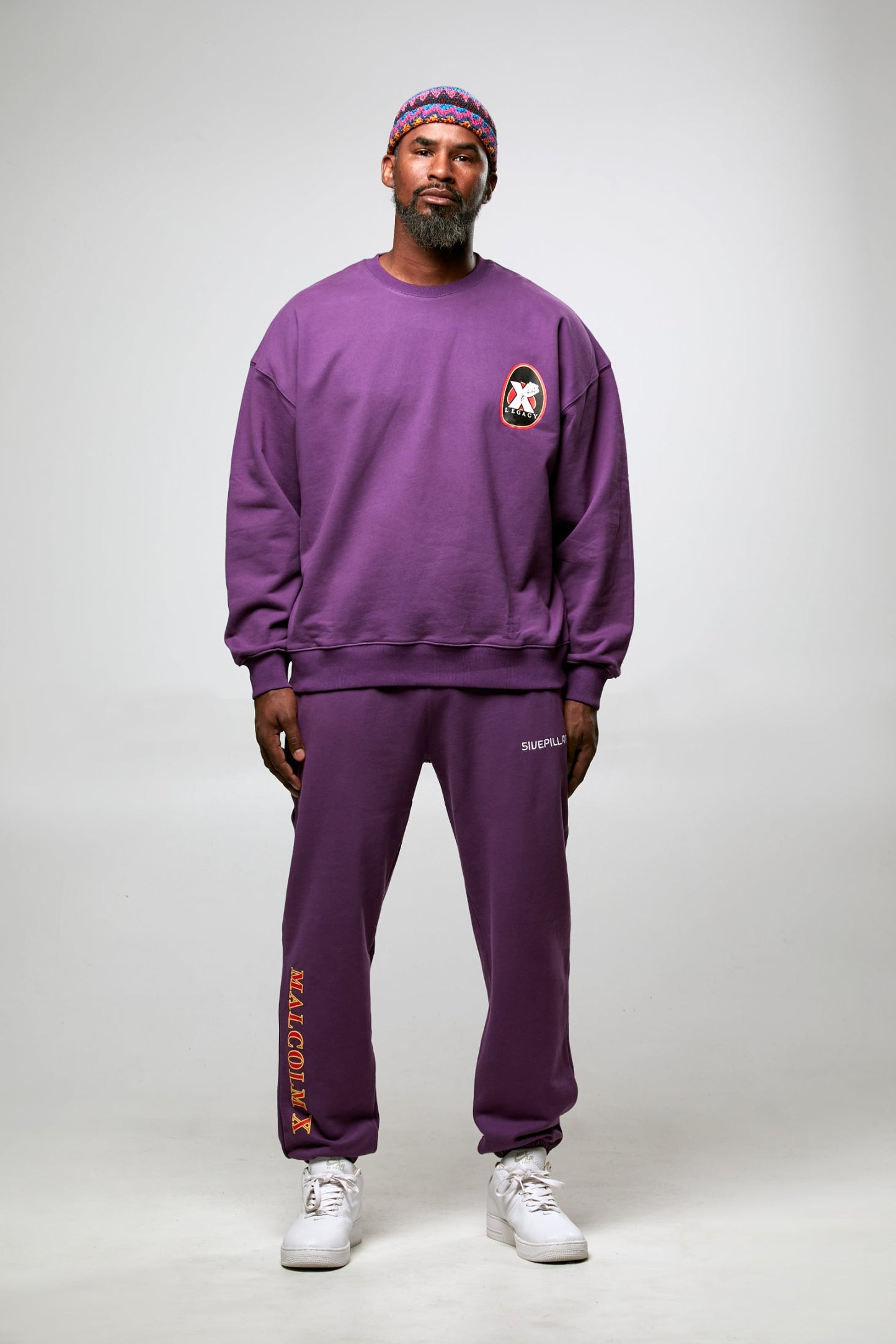 Malcolm X Sweatpants - Purple