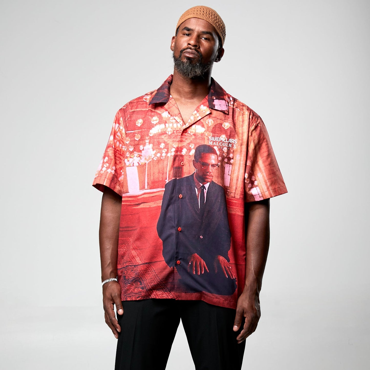 Malcolm X Button Up