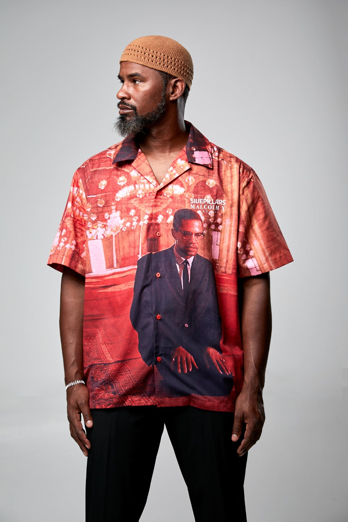 Malcolm X Button Up Malcolm X Legacy